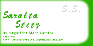 sarolta stitz business card